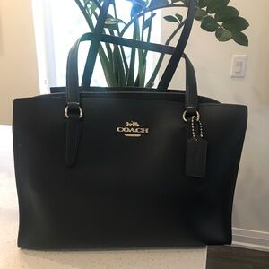 COACH navy tote bag